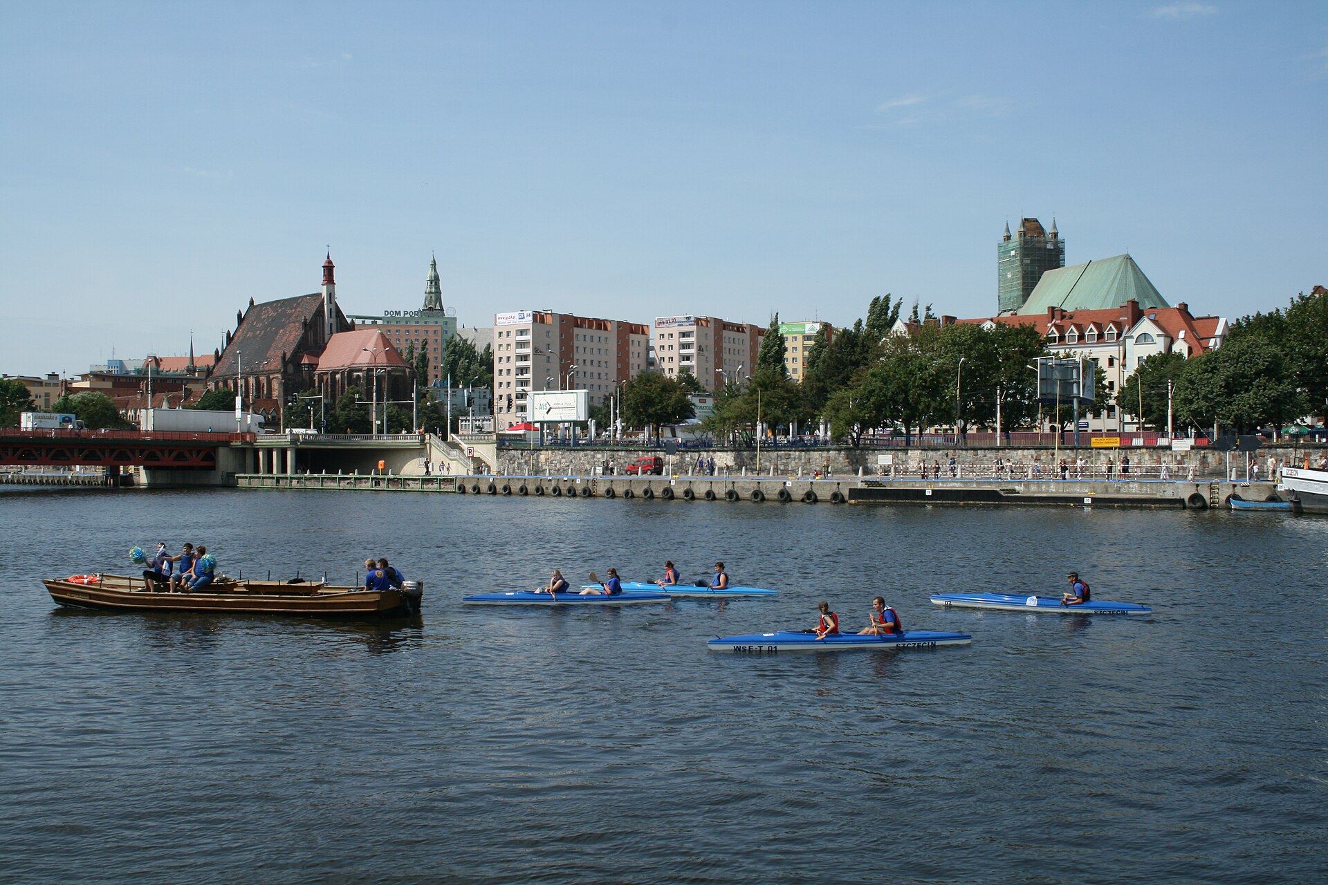 The entrance to Szczecin's, Poland city center on the Oder River.