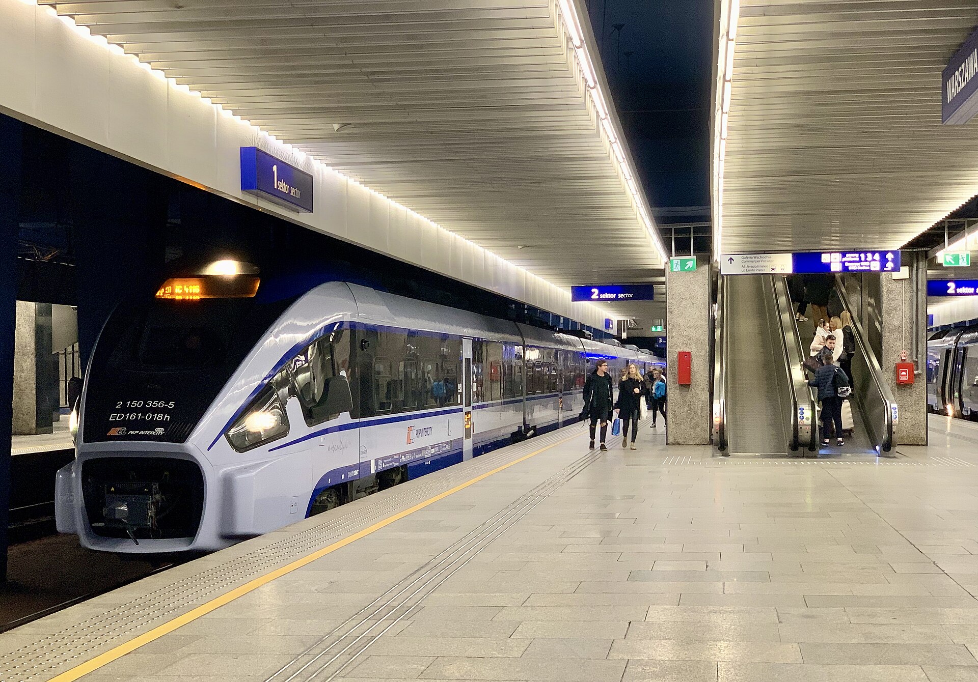 ED161 of PKP Intercity at Warszawa Centralna train station, Poland, 2019